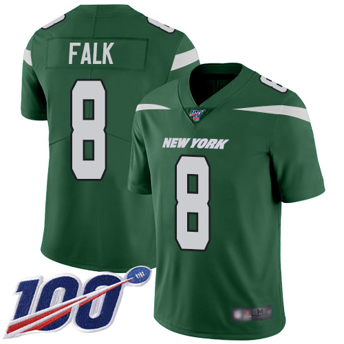 New York Jets Limited Green Men Luke Falk Home Jersey NFL Football #8 100th Season Vapor Untouchable